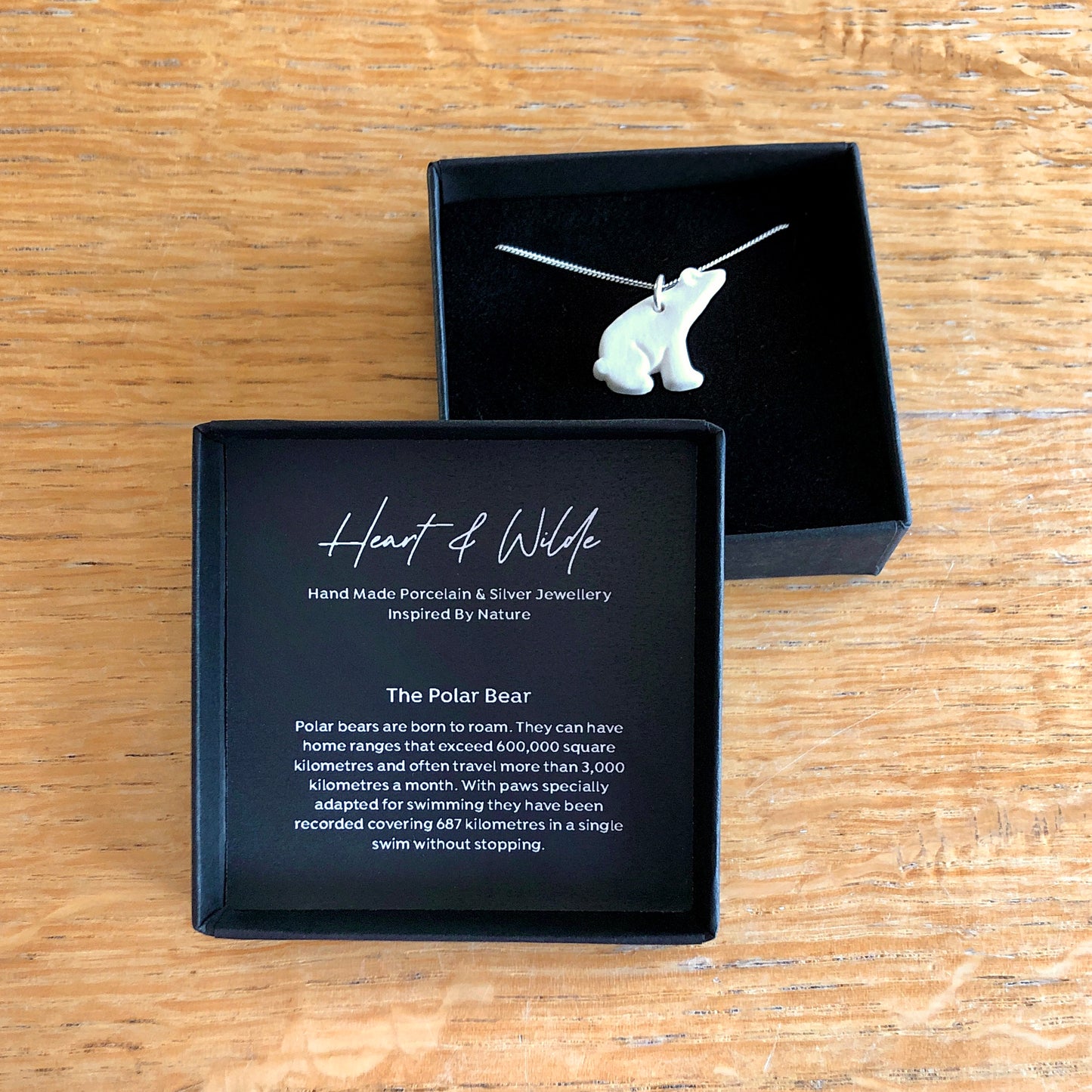 Porcelain Stargazing Polar Bear Necklace