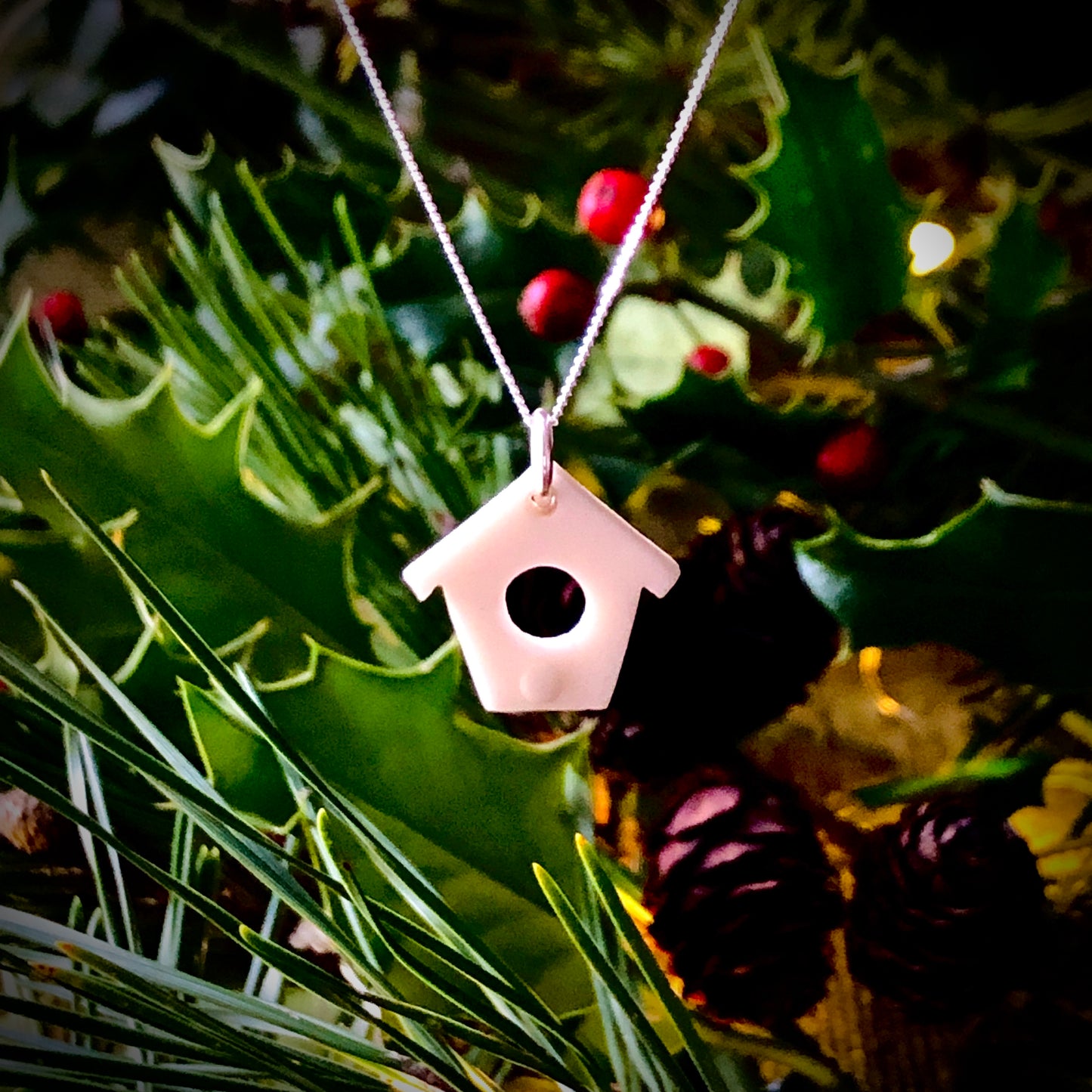 Porcelain Bird Box Necklace