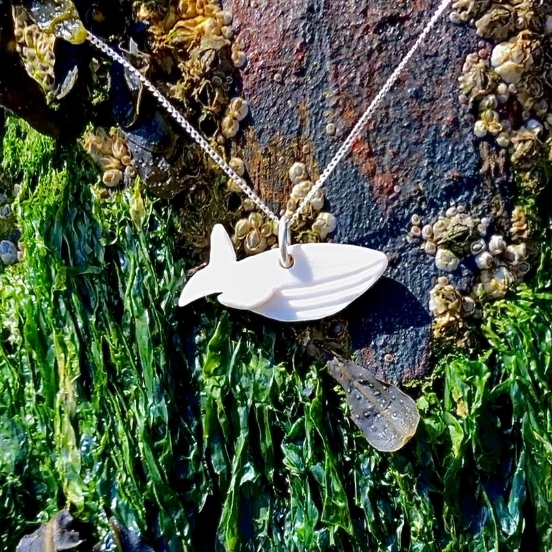 Porcelain Whale Necklace
