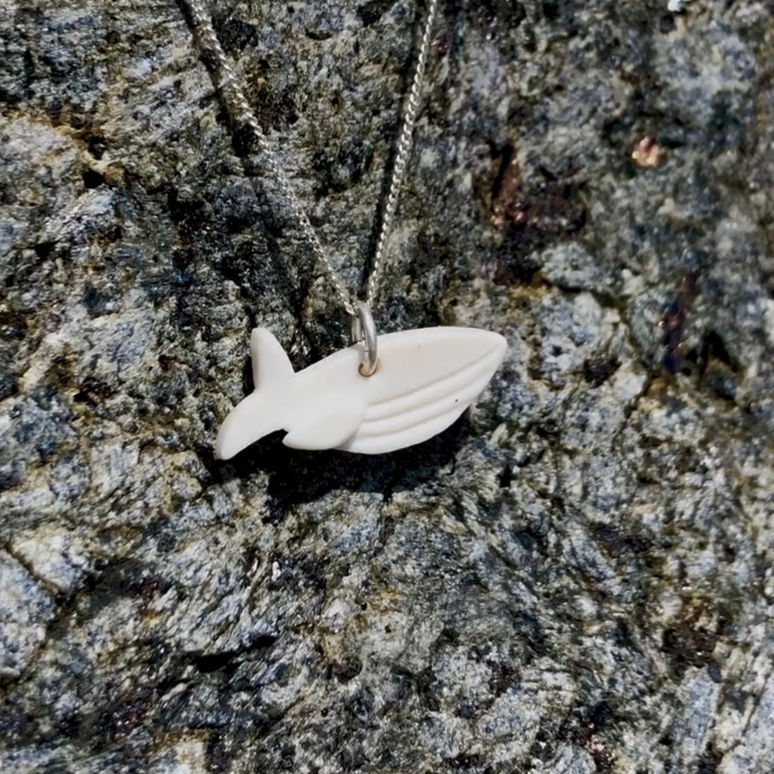 Porcelain Whale Necklace