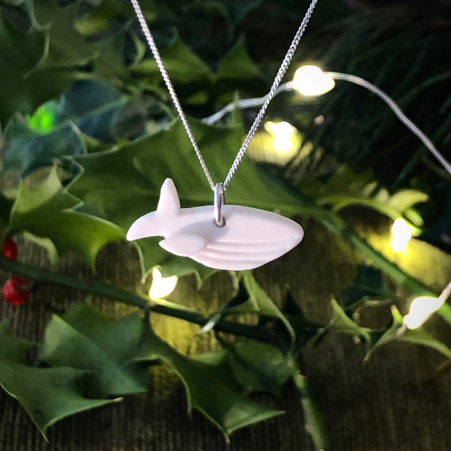 Porcelain Whale Necklace