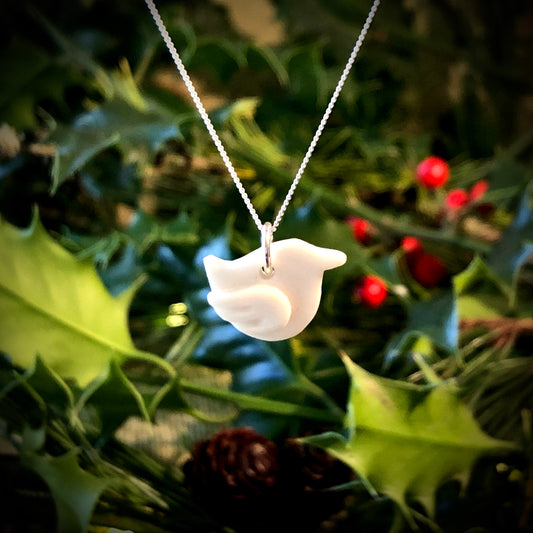 Porcelain Wren Necklace