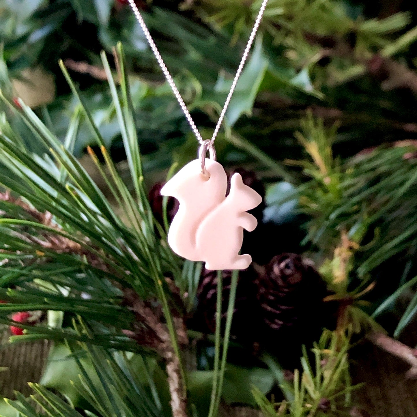Porcelain Squirrel Necklace