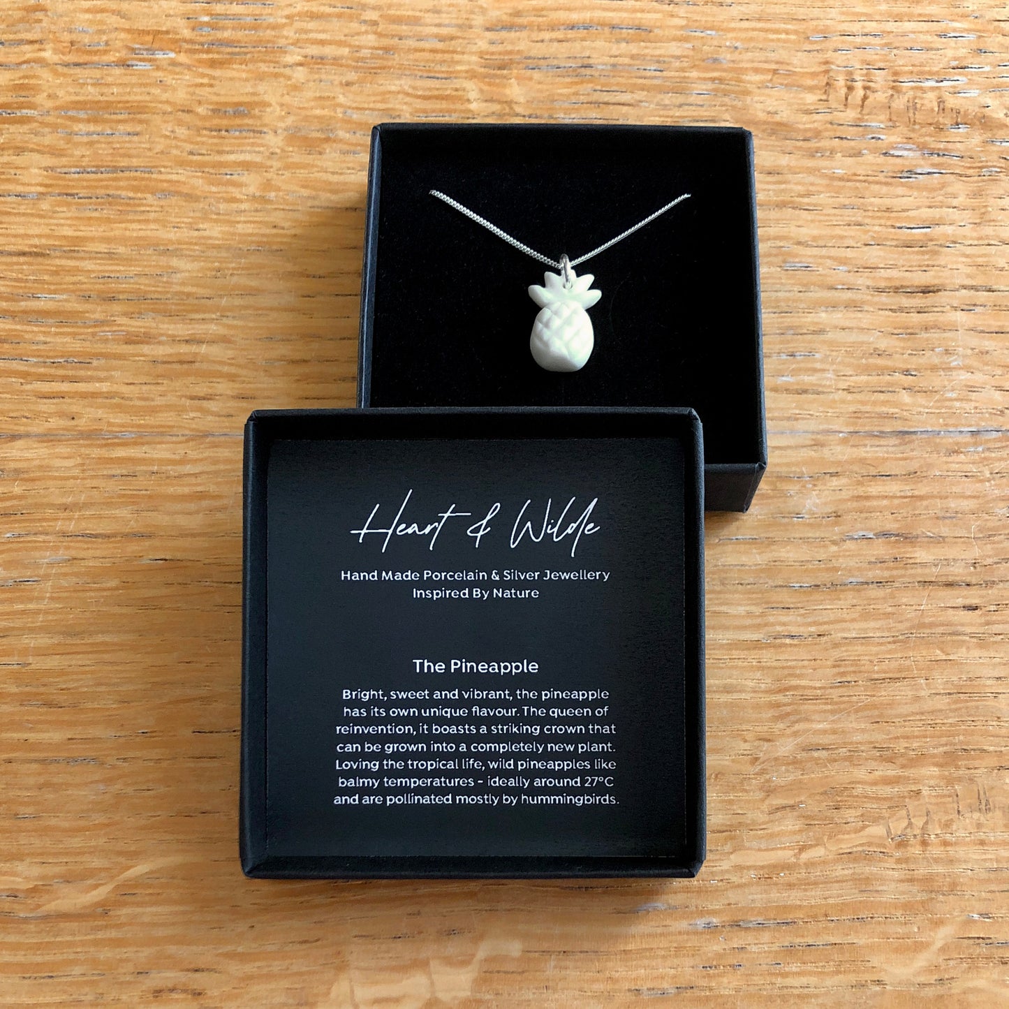 Heart and Wilde Porcelain Pineapple Necklace In Box