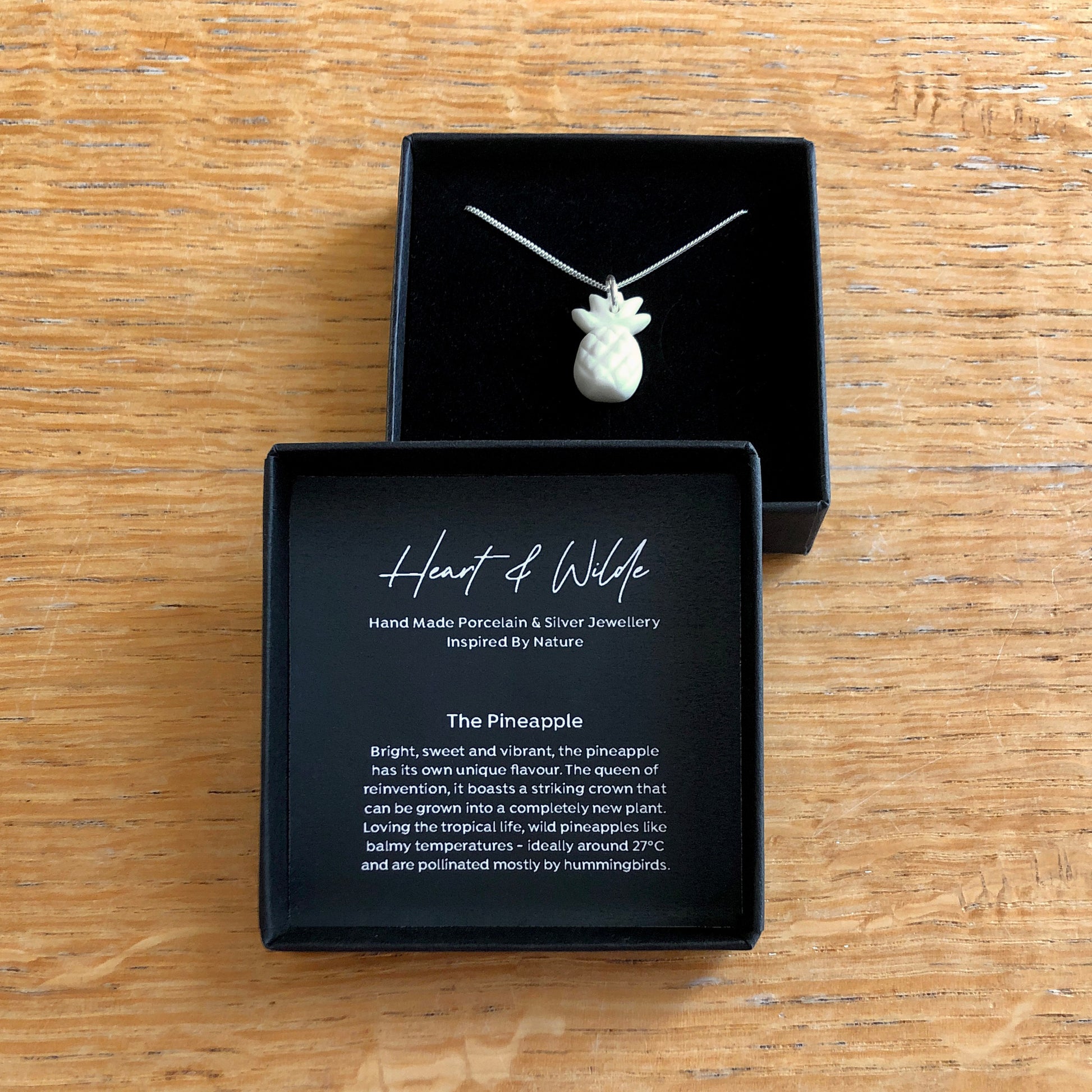 Heart and Wilde Porcelain Pineapple Necklace In Box