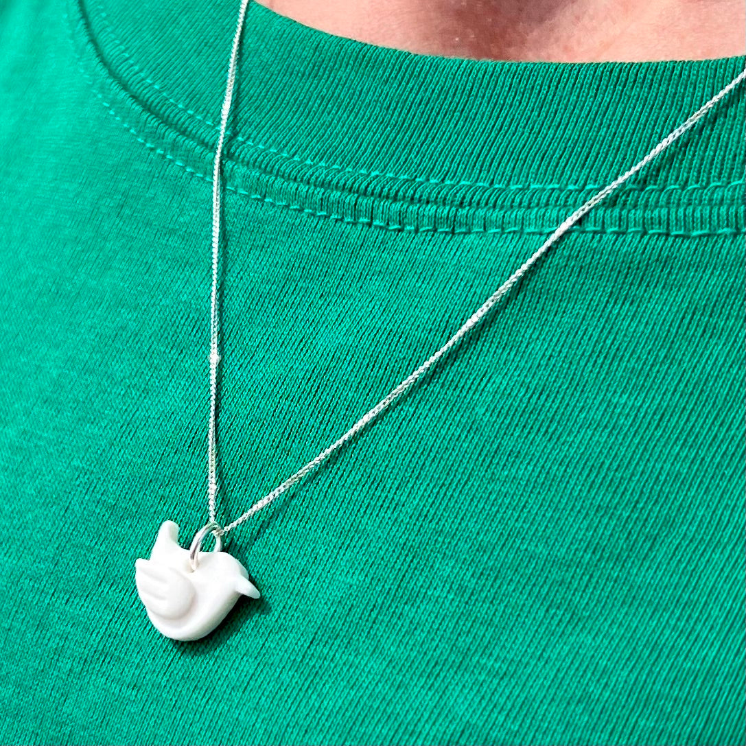 Porcelain Wren Necklace