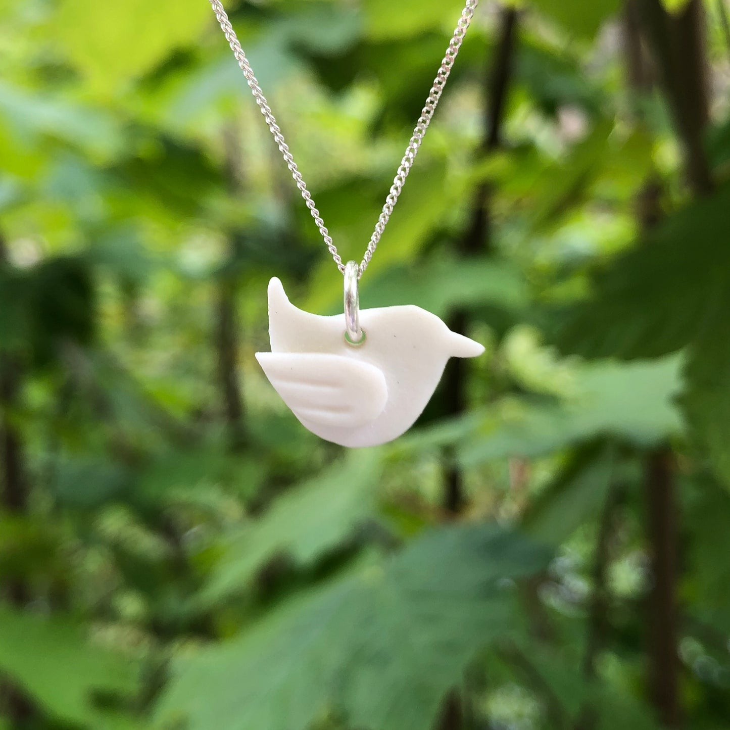 Porcelain Wren Necklace