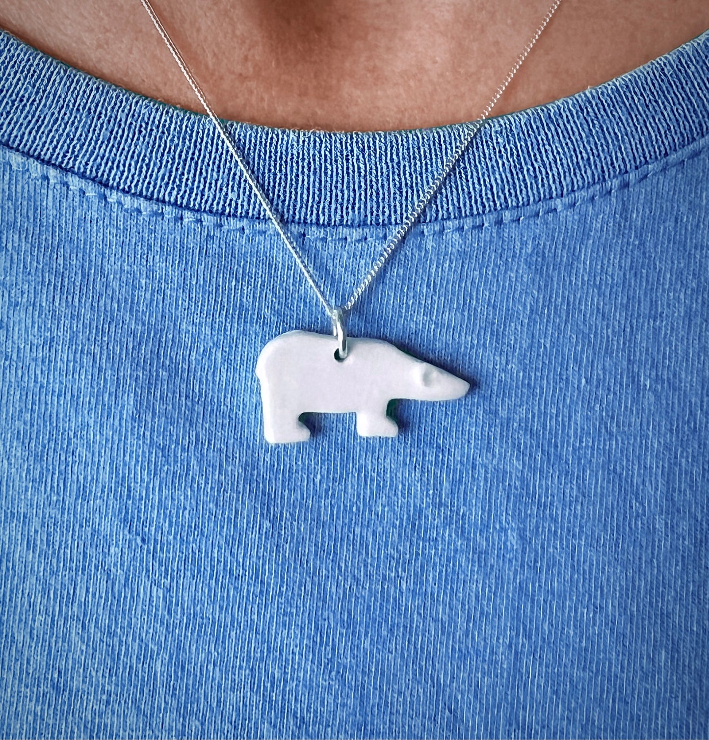 Porcelain Polar Bear Necklace